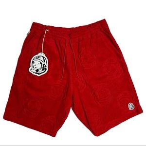 BBC Jacquard Shorts BILLIONAIRE BOYS CLUB Red Velour Size Medium Bape Supreme